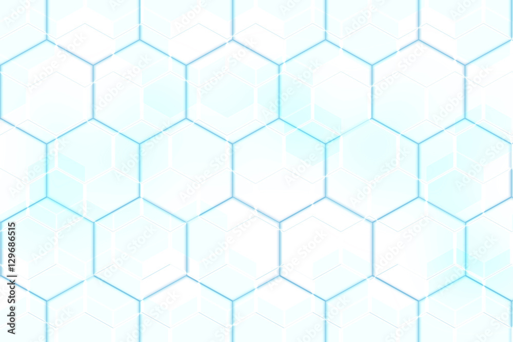 Poster blue white hexagonal abstract background mosaic design