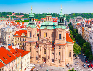 St. Nicholas Church, Old Town Square in Prague, Czech Republic