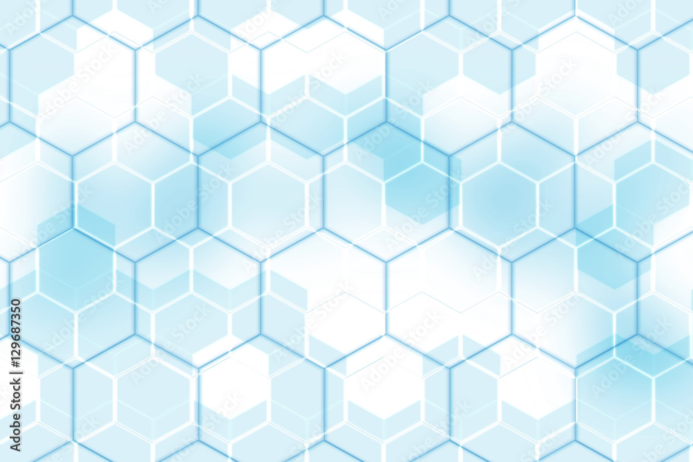 Poster blue white hexagonal abstract background mosaic design