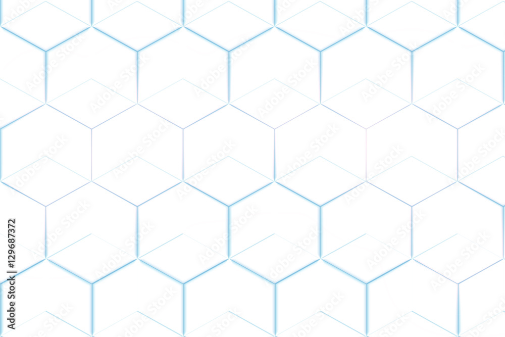 Poster blue white hexagonal abstract background mosaic design