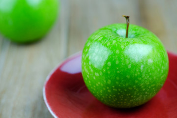 Fresh green apple.