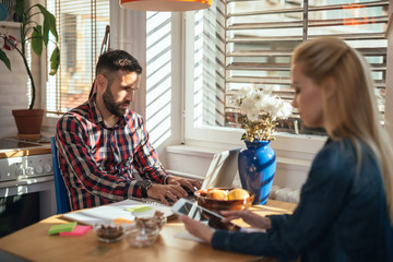 Doing some overtime work at home