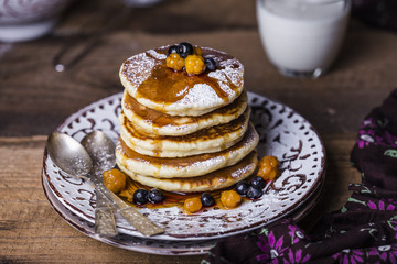 Pancakes with berries