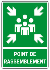 Panneau point de rassemblement