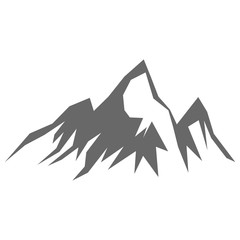 Rock mountain  silhouette vector illustration