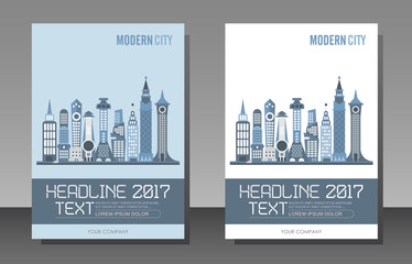 Modern City Buildings, magazine template