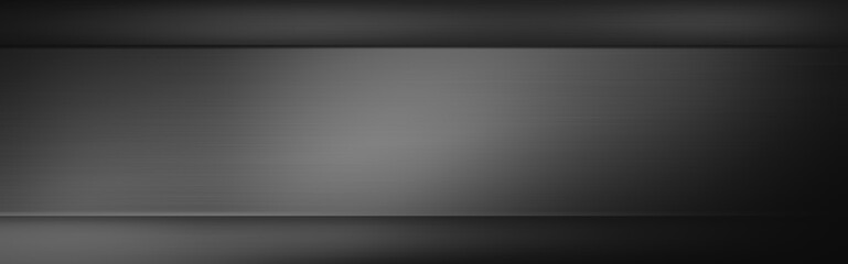 Large metal banner dark background