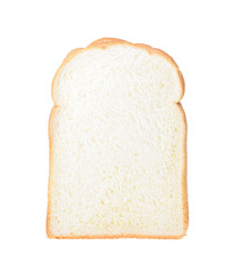Slice of Natural bread isolated on white background