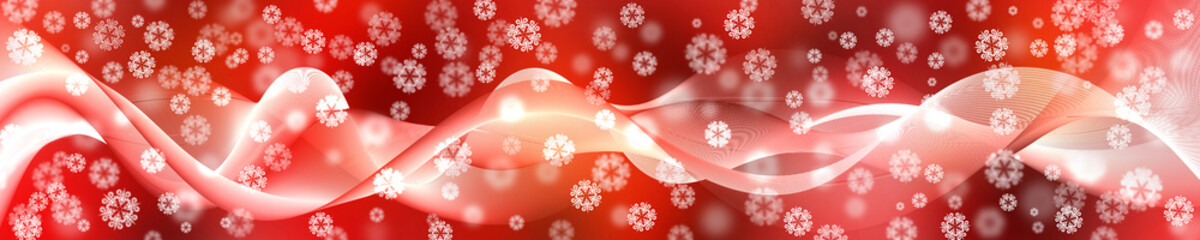 Festive Christmas background. Beautiful abstract wave. Banner.