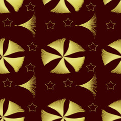 pattern rosso e oro con stelline
