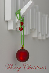 Addobbo natalizio di un attaccapanni