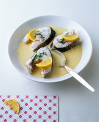 Schellfisch mit Senfsoße
