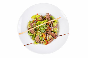 salad with beef