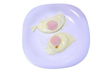 Eggs fried in olive oil