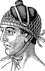 Vintage image bandaged head