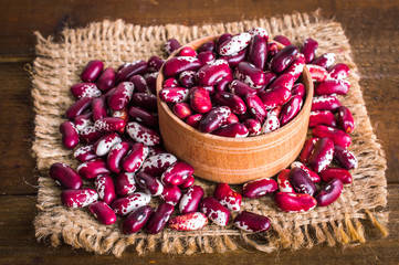 beans on a wooden table