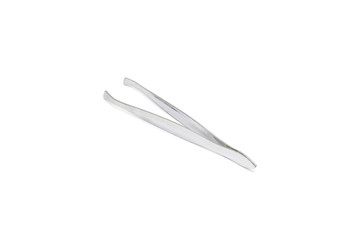 Tweezers of manicure set isolated on white background
