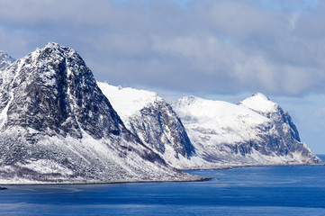 Fototapeta na wymiar Mountain Husoy, Senja, Norway