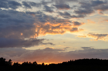 Glow of the setting sun