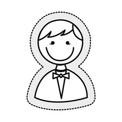 husband character isolated icon vector illustration design