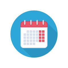 Calendar isolated icon.