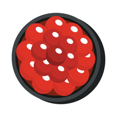 Asian sushi food illustration in cartoon style