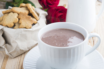 Chocolate with cookies for special day