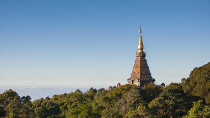 Fototapeta premium Vantage point on Mount Inthanon. In northern Thailand, Kew Mae P