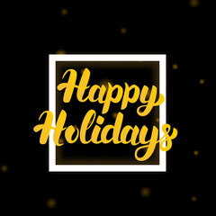 Happy Holidays Lettering Design