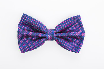 Color bow tie isolated on white background