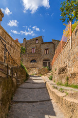 Civita di Bagnoregio, Italy. View of a "dead" town. Included in the list of 100 endangered sites, compiled by UNESCO.