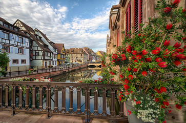 Canal in the city of Colmar city. France. Alsace.