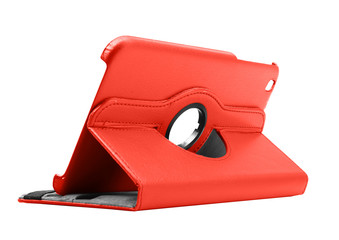 Tablet cover red open standing back