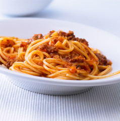 Spaghetti with sauce bolognese