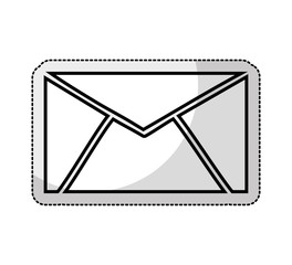 envelope mail flat icon vector illustration design