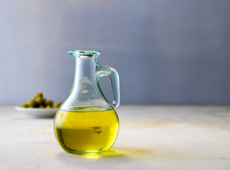 Olive oil in carafe