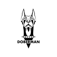 Doberman logo - obrazy, fototapety, plakaty