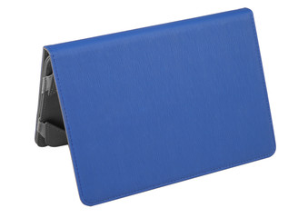 Tablet case cover blue open folded