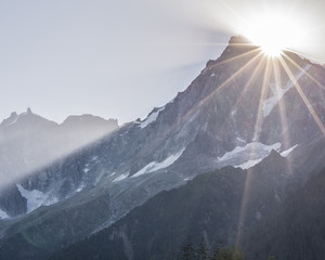 Sunrise over Aiguille Du Midi, French Alps