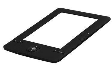 Tablet graphic e-book reader black front angle