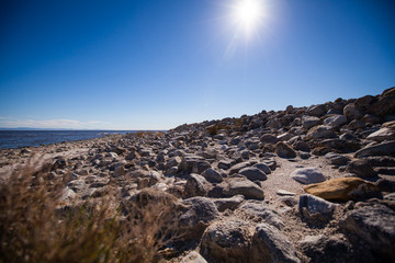 Fototapeta na wymiar Rocks at Salton Sea