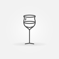 Wine glass thin line icon