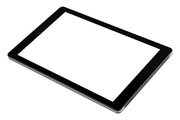 Tablet black design front straight right side
