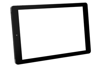 Tablet black design front straight left side