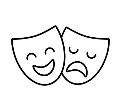 theater mask classic icon vector illustration design