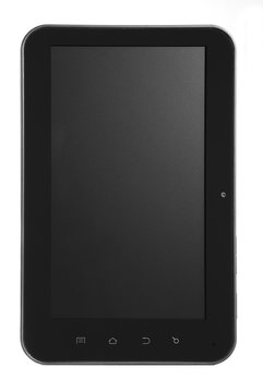 Tablet black with black shadow screen straight