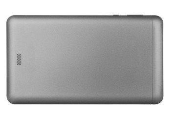 Tablet metal silver with black smooth back