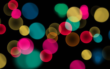 Colorful glowing light Bokeh texture background
