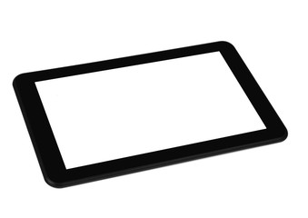Tablet texture black with white front horizontal left side