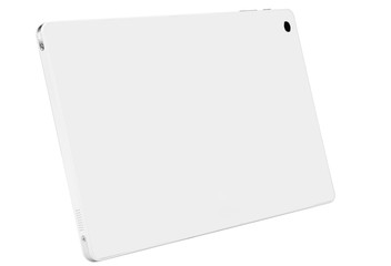 Tablet white rectangle back left side